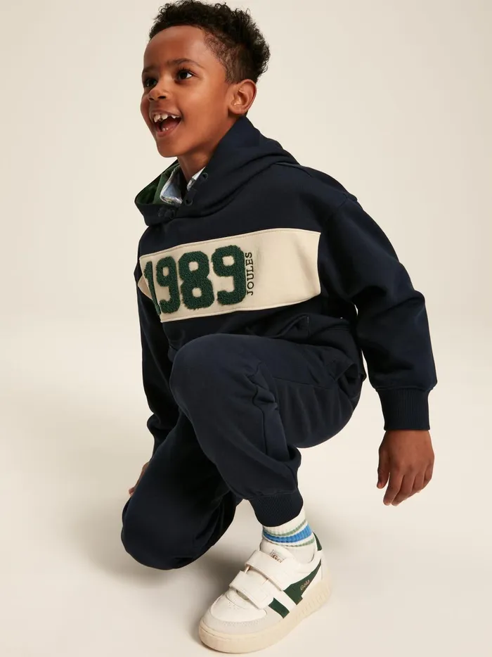 Joules Trousers Boys Navy Jersey Joggers