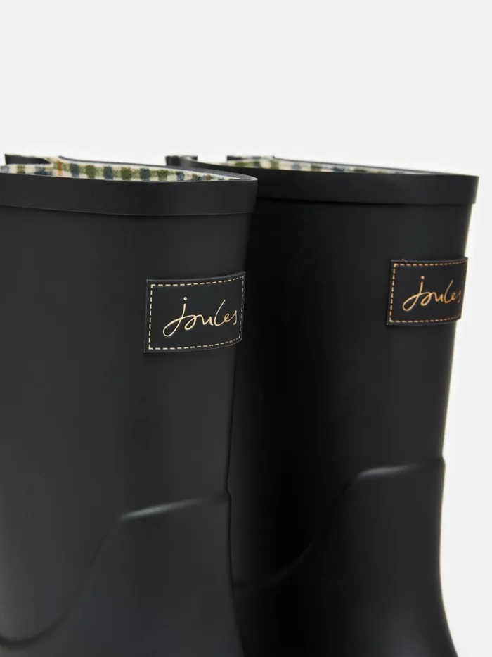 Joules Wellies Women Black Adjustable Mid Calf Wellies