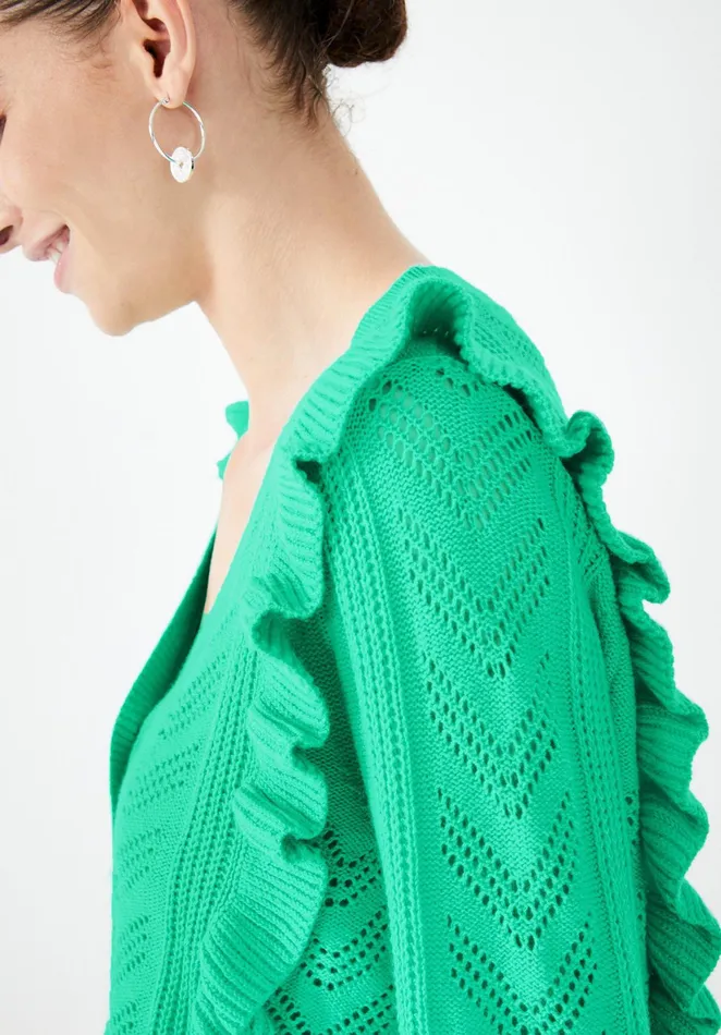 Jumpers and Cardigans Women Hush Bodhi Frilled Cardigan Mint Green