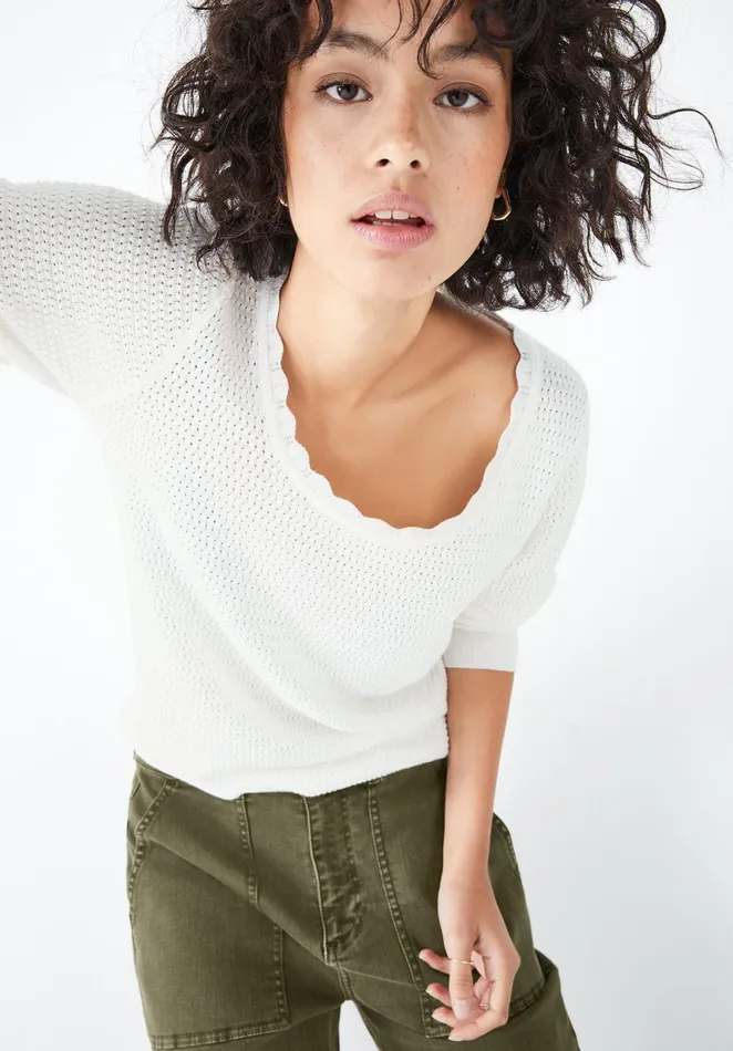 Jumpers and Cardigans Women Hush Florence Scoop Neck Jumper Ecru