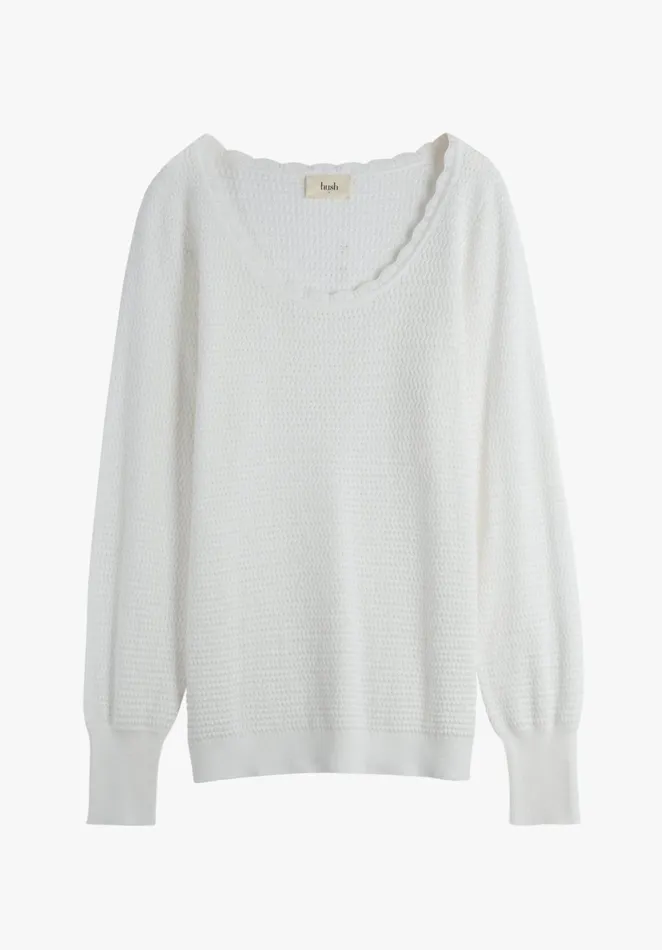 Jumpers and Cardigans Women Hush Florence Scoop Neck Jumper Ecru