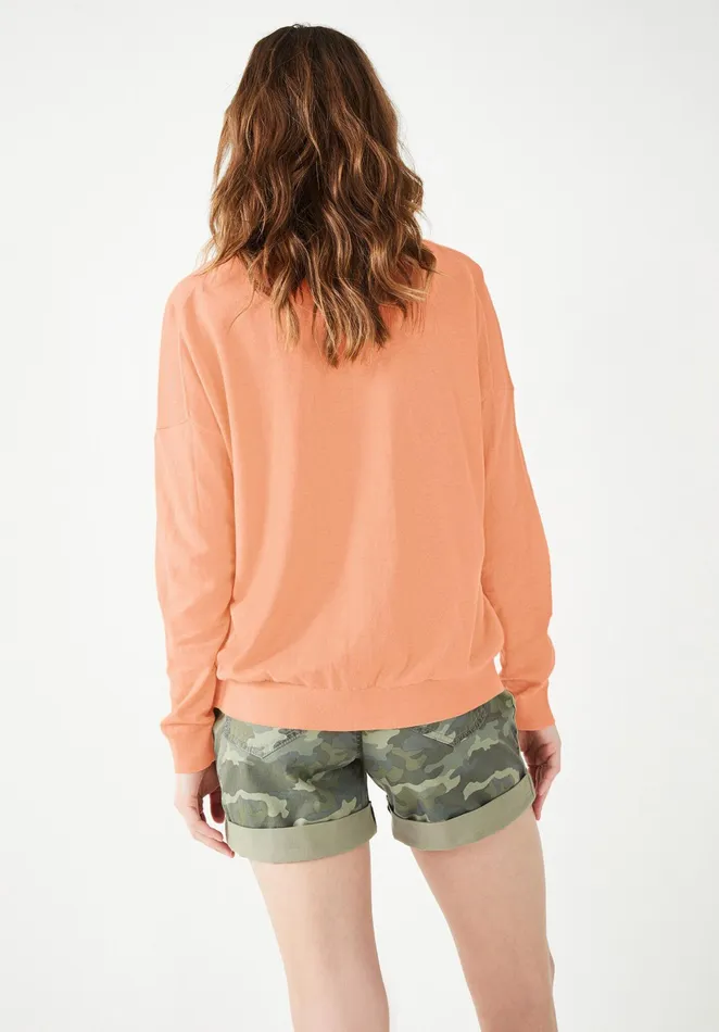Jumpers and Cardigans Women Hush Lowenna Linen Blend Jumper Soft Orange