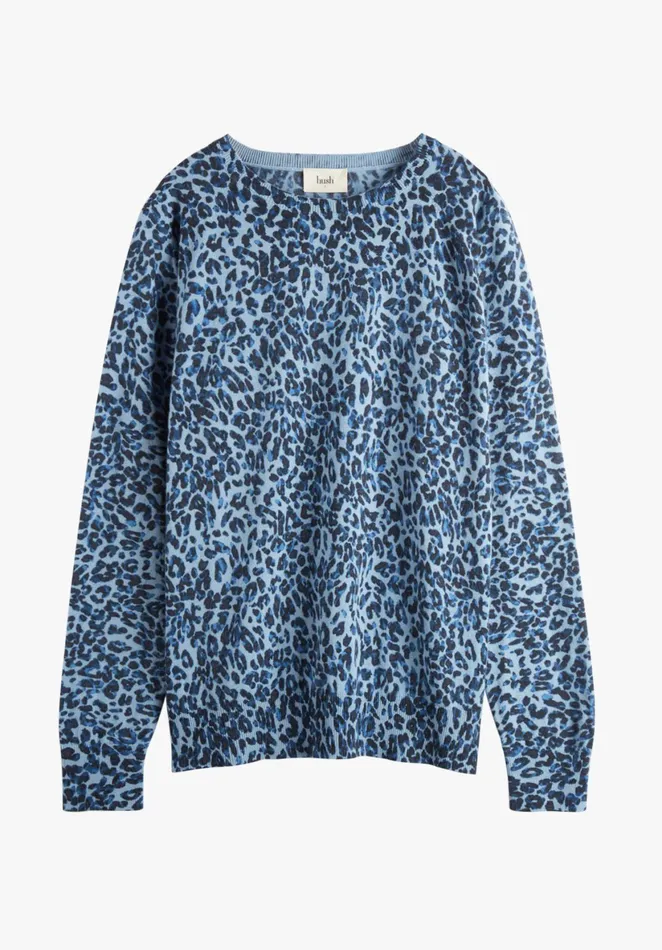 Jumpers and Cardigans Women Hush Malin Printed Jumper Layered Leopard Blue