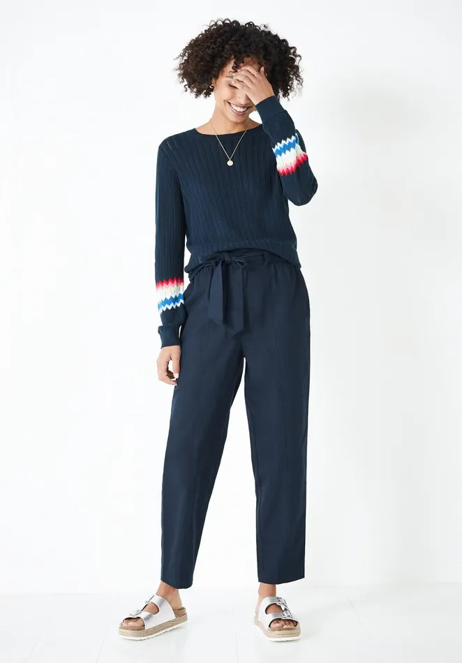 Jumpers and Cardigans Women Hush Novie Rainbow Jumper Midnight Navy Bluemulti