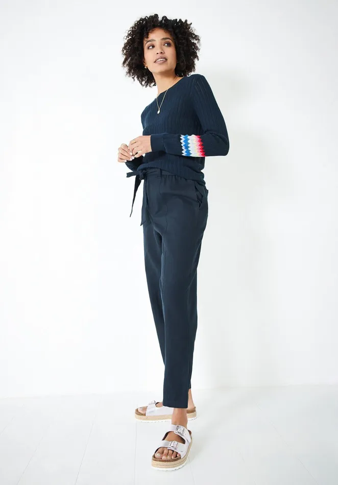 Jumpers and Cardigans Women Hush Novie Rainbow Jumper Midnight Navy Bluemulti