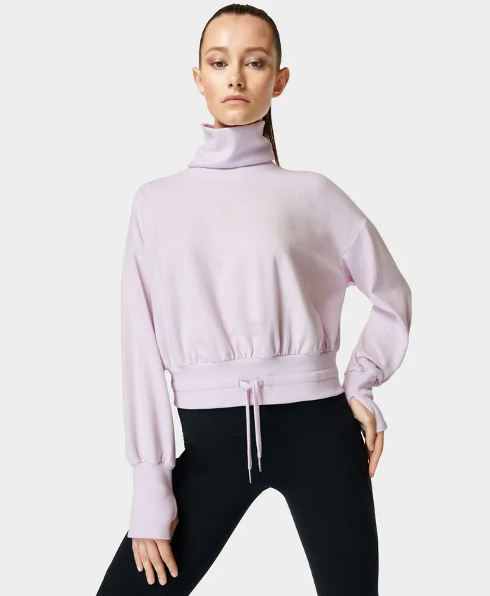 Jumpers Hoodies Women Melody Luxe Fleece Pullover Dew Purple Sweaty Betty