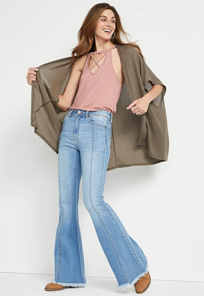 Kancan Flare High Rise Front Seam Jean Women Maurices Jeans