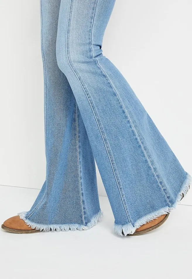 Kancan Flare High Rise Front Seam Jean Women Maurices Jeans