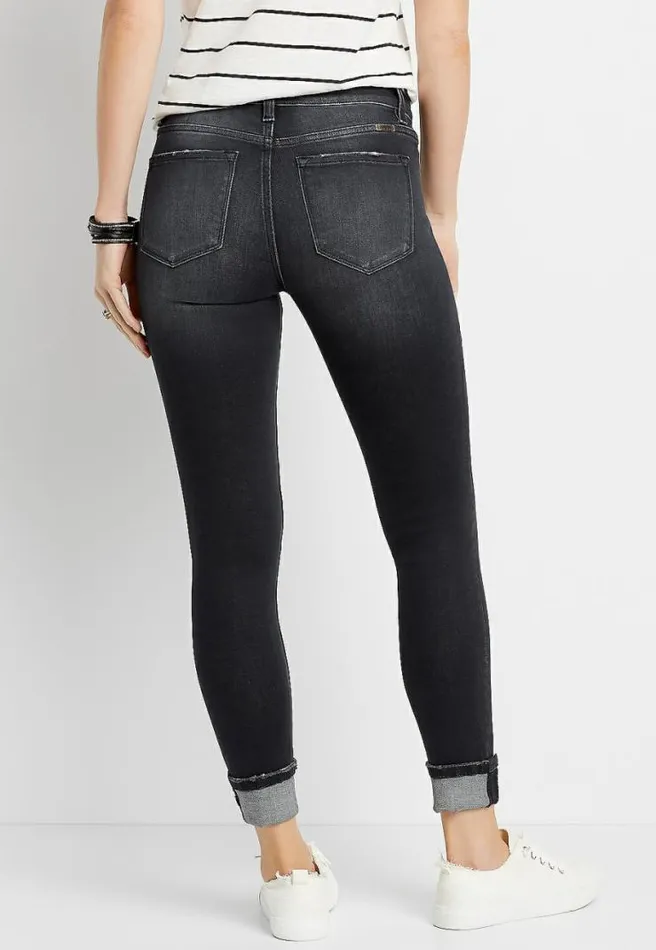 Kancan Washed Destructed Cuffed Skinny Jean Women Maurices Jeans