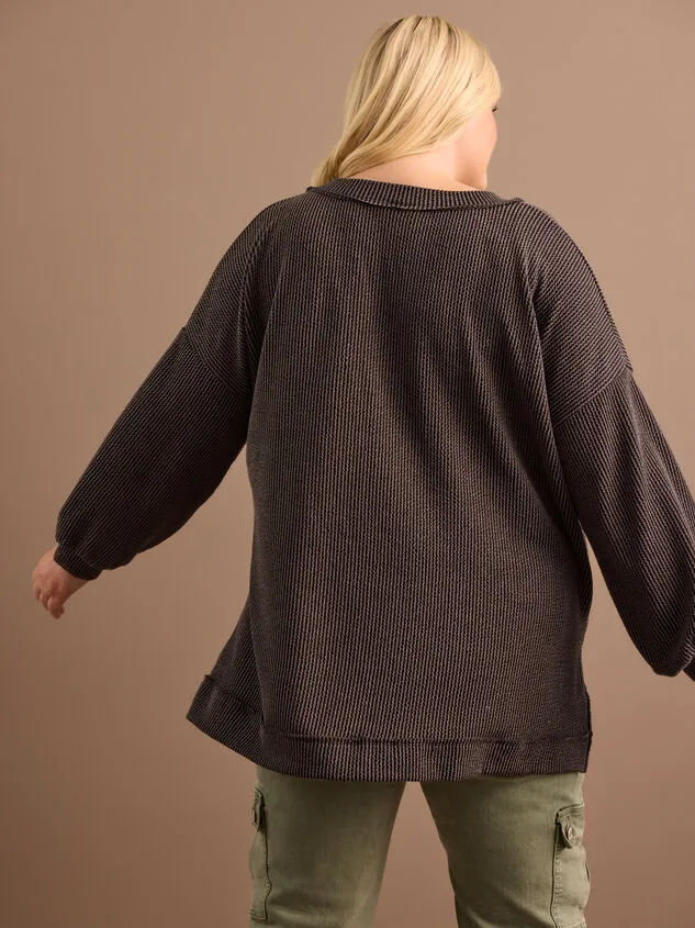 Karina Urban Ribbed Pullover Burgundy Women Altar039d State Tops Karina Urban Ribbed Pullover Burgundy Women Altar039d State Tops