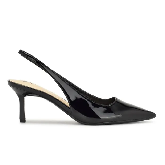 Kately 92159 Slingback Pumps Jet Black Women Nine West Heels