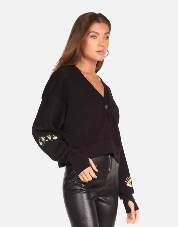 Kathryn Rocker Eye Black Women Lauren Moshi Long Sleeve