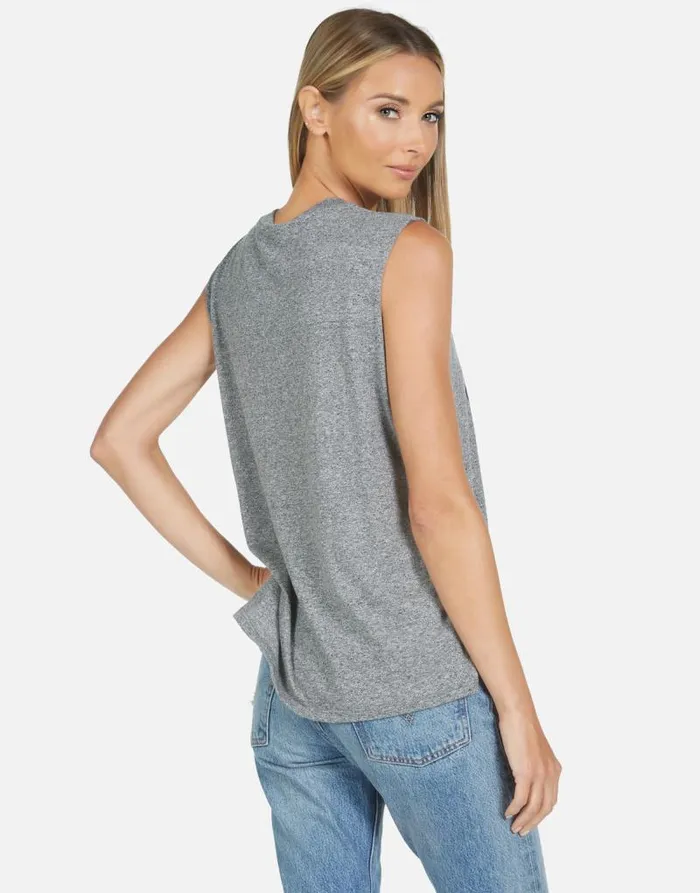 Kel Cool Skull Heather Grey Women Lauren Moshi Tanks
