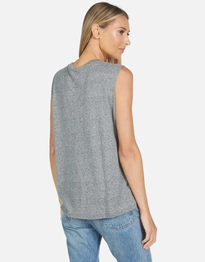 Kel Cool Skull Heather Grey Women Lauren Moshi Tanks