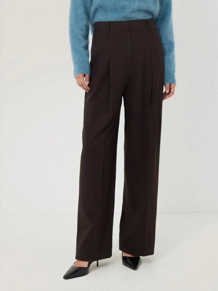 Kemp Crosshatch Trouser Brown Women Jigsaw Trousers