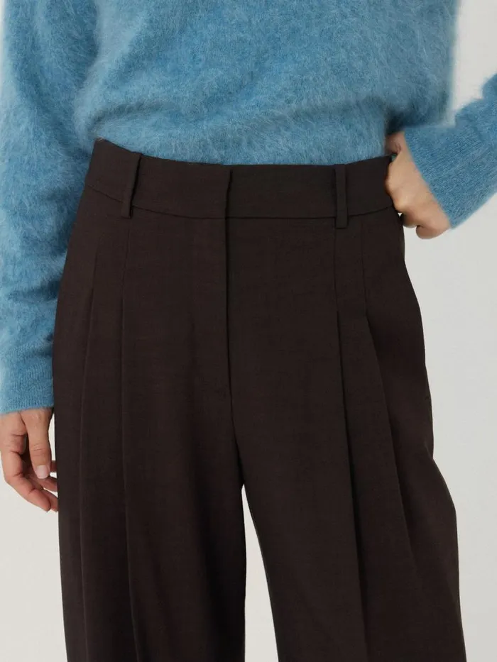 Kemp Crosshatch Trouser Brown Women Jigsaw Trousers