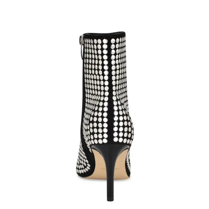 Kepord Studded Booties Blacksilver Women Nine West Boots and Booties Kepord Studded Booties Blacksilver Women Nine West Boots and Booties