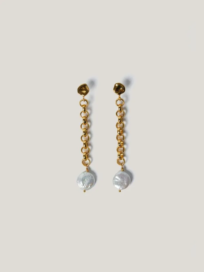 Keshi Pearl Drop Earring Pearl Women Jigsaw Party