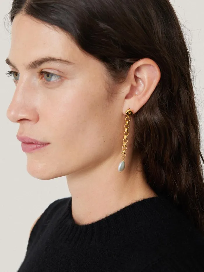 Keshi Pearl Drop Earring Pearl Women Jigsaw Party