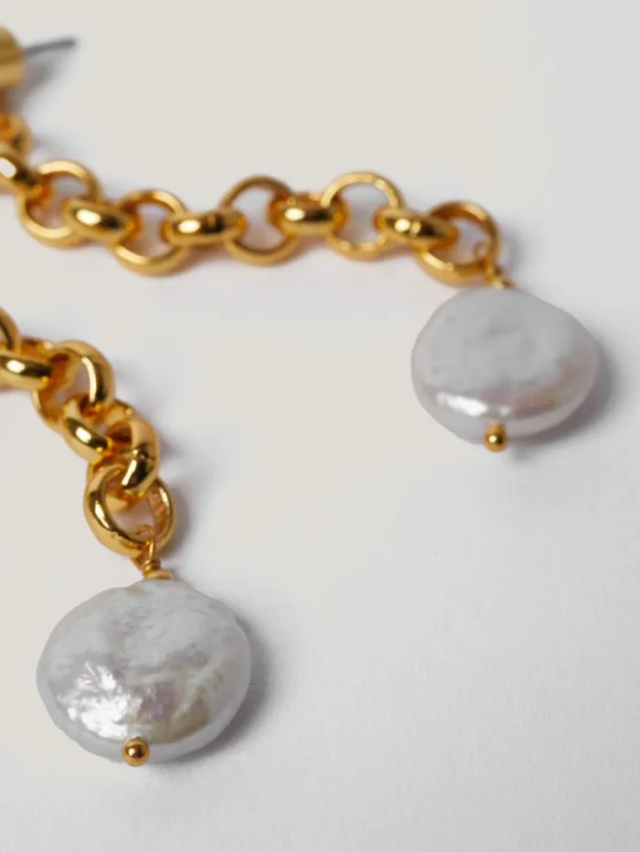 Keshi Pearl Drop Earring Pearl Women Jigsaw Party