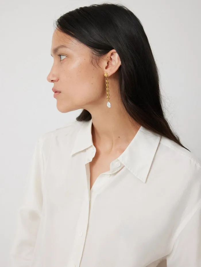 Keshi Pearl Drop Earring Pearl Women Jigsaw Party