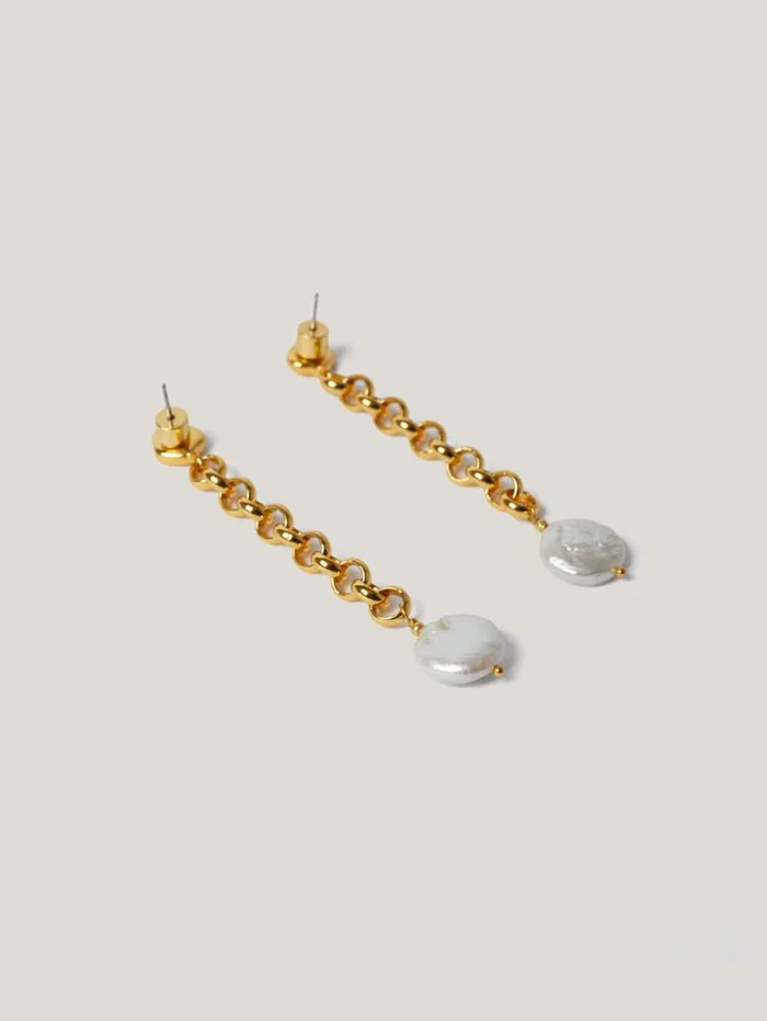 Keshi Pearl Drop Earring Pearl Women Jigsaw Party