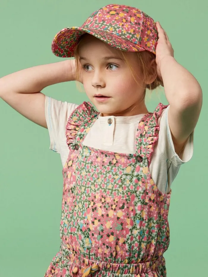 Kids ACCESSORIES White Stuff Girls Printed Cap Pink Multi