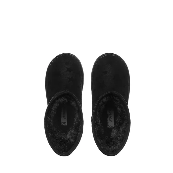 Kids Boots Girl 4035 KIDS SHADED STARS Boot TOTAL BLACK Superga Children