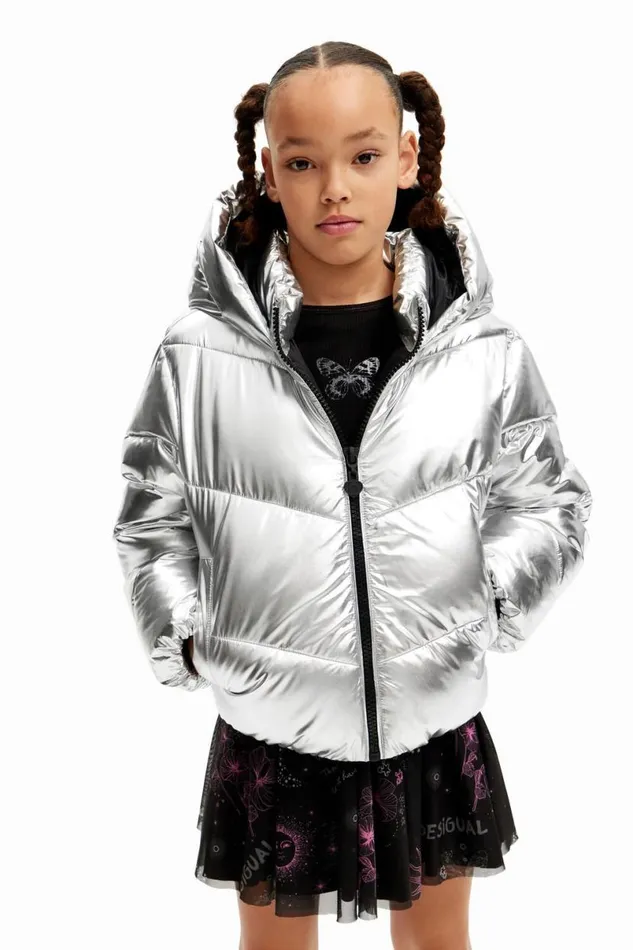 Kids Coats And Jackets Desigual Metallic Padded Coat