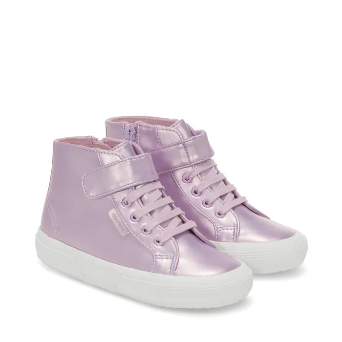 Kids Girl 2674 KIDS SYNTHETIC MATERIAL Mid Cut PINK ISH Superga High Top