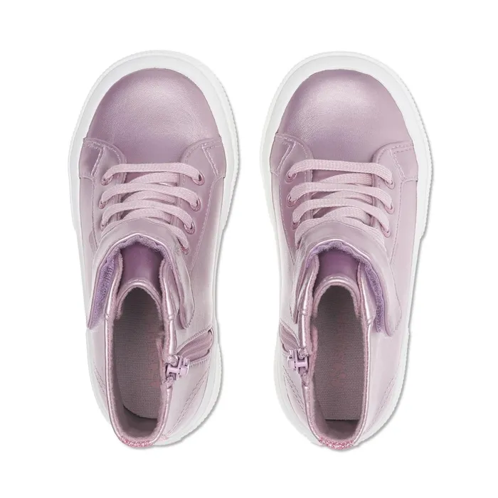 Kids Girl 2674 KIDS SYNTHETIC MATERIAL Mid Cut PINK ISH Superga High Top