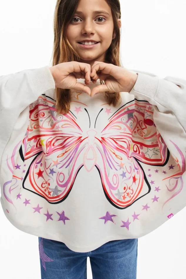 Kids Jumpers And Sweatshirts Desigual Butterfly Sweatshirt
