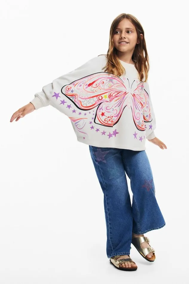 Kids Jumpers And Sweatshirts Desigual Butterfly Sweatshirt