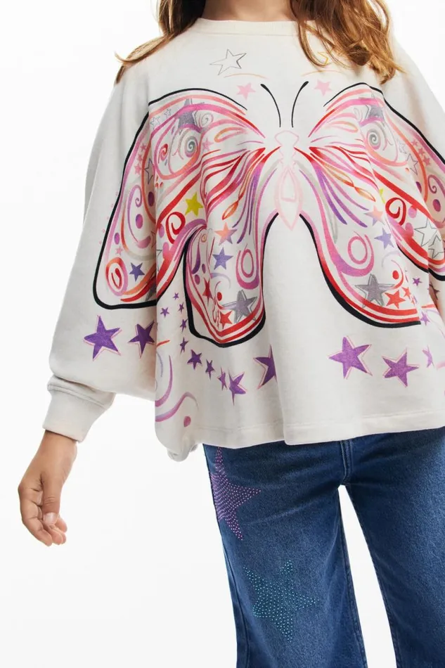 Kids Jumpers And Sweatshirts Desigual Butterfly Sweatshirt