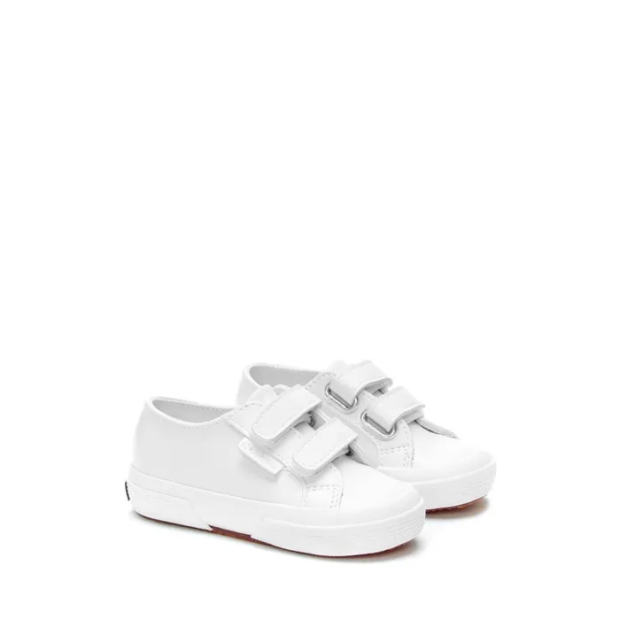 Kids Kid Unisex 2750 KIDS STRAPS VEGAN MATERIAL Sneaker WHITE Superga Low Cut