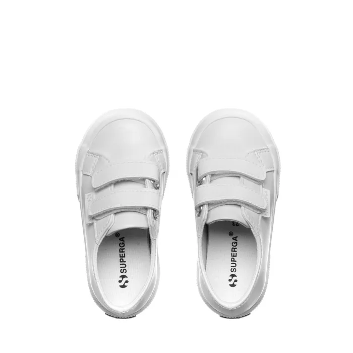 Kids Kid Unisex 2750 KIDS STRAPS VEGAN MATERIAL Sneaker WHITE Superga Low Cut