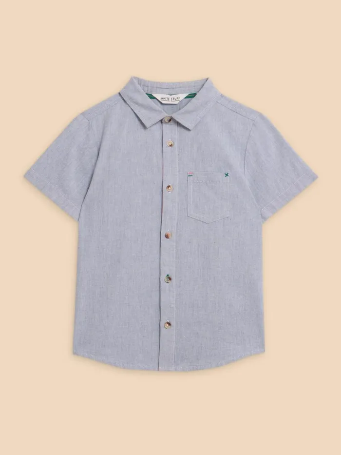 Kids SHIRTS White Stuff Chambray SS Shirt Chambray Blue Kids SHIRTS White Stuff Chambray SS Shirt Chambray Blue