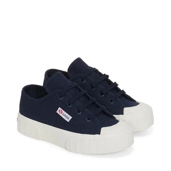 Kids Sneakers Kid Unisex 2630 KIDS STRIPE Low Cut NAVYFAVORIO Superga Low Cut