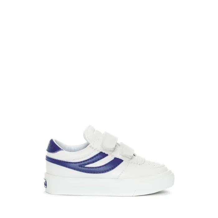 Kids Sneakers Kid Unisex 2846 KIDS SEATTLE STRAPS VEGAN MATERIAL Low Cut WHITEBLUE ROYAL Superga Low Cut
