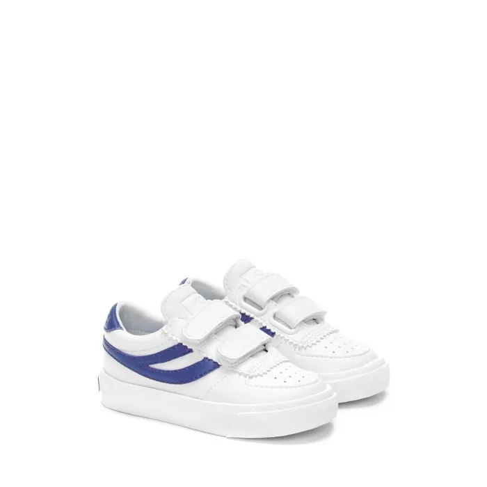 Kids Sneakers Kid Unisex 2846 KIDS SEATTLE STRAPS VEGAN MATERIAL Low Cut WHITEBLUE ROYAL Superga Low Cut