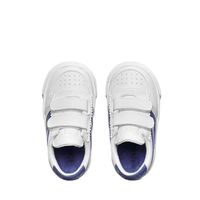 Kids Sneakers Kid Unisex 2846 KIDS SEATTLE STRAPS VEGAN MATERIAL Low Cut WHITEBLUE ROYAL Superga Low Cut