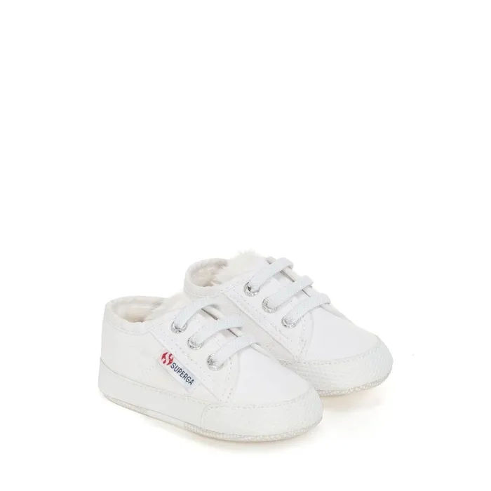 Kids Sneakers Kid Unisex 4006 BABY ECOFUR Low Cut WHITE Superga Low Cut