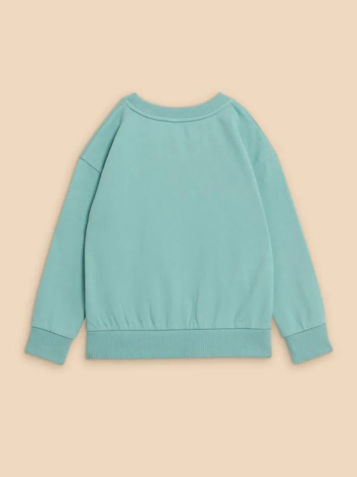 Kids SWEATS White Stuff Fish Surfboard Graphic Sweat Mint Green Kids SWEATS White Stuff Fish Surfboard Graphic Sweat Mint Green