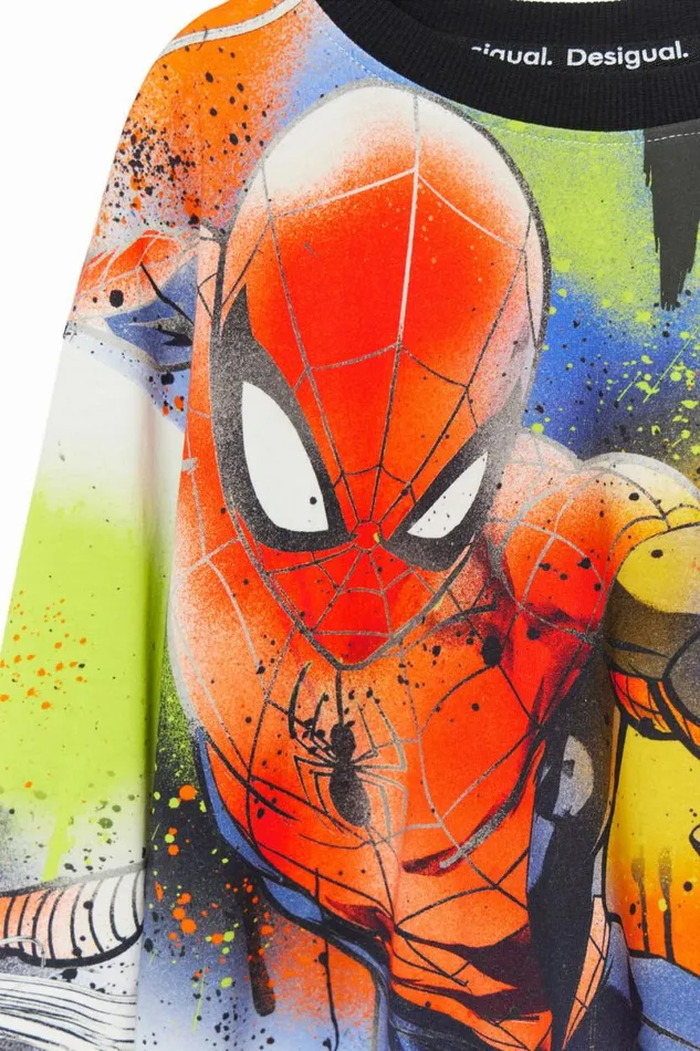 Kids Tshirts And Shirts Desigual Oversized Spiderman Sweatshirt