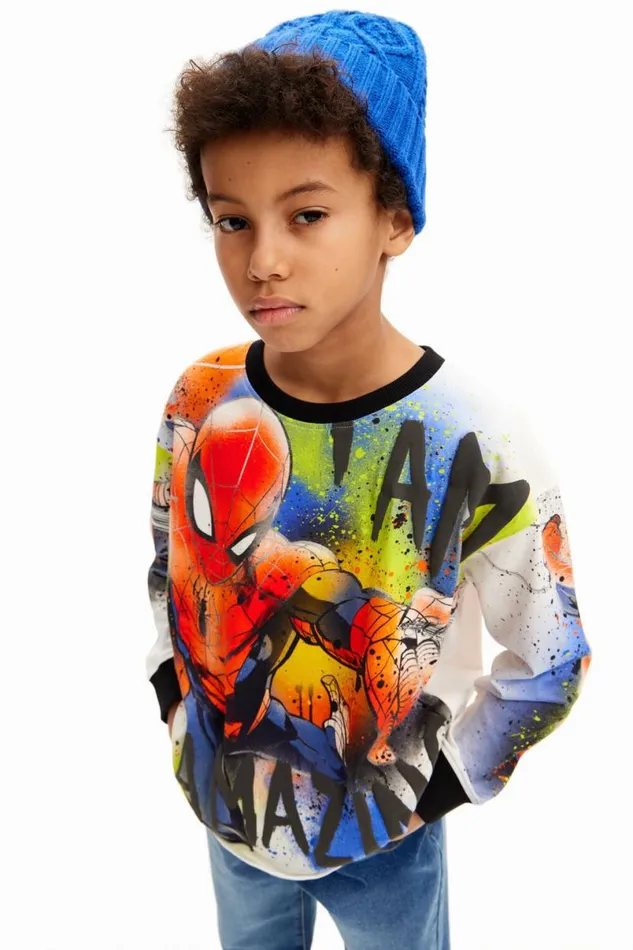 Kids Tshirts And Shirts Desigual Oversized Spiderman Sweatshirt