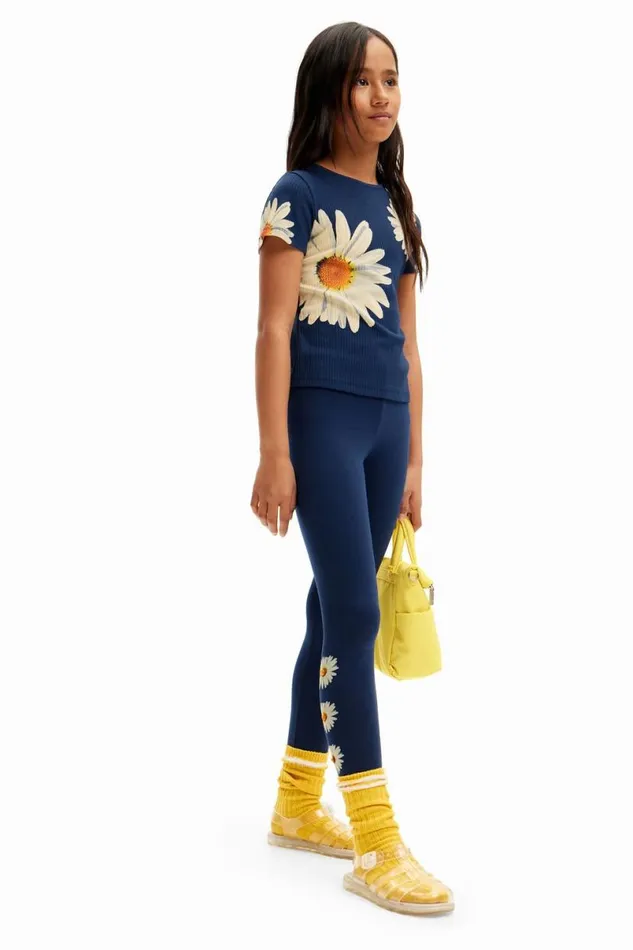 Kids Tshirts And Shirts Desigual Ribbed Daisy Tshirt