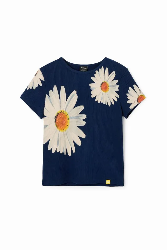 Kids Tshirts And Shirts Desigual Ribbed Daisy Tshirt