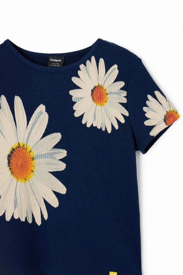 Kids Tshirts And Shirts Desigual Ribbed Daisy Tshirt