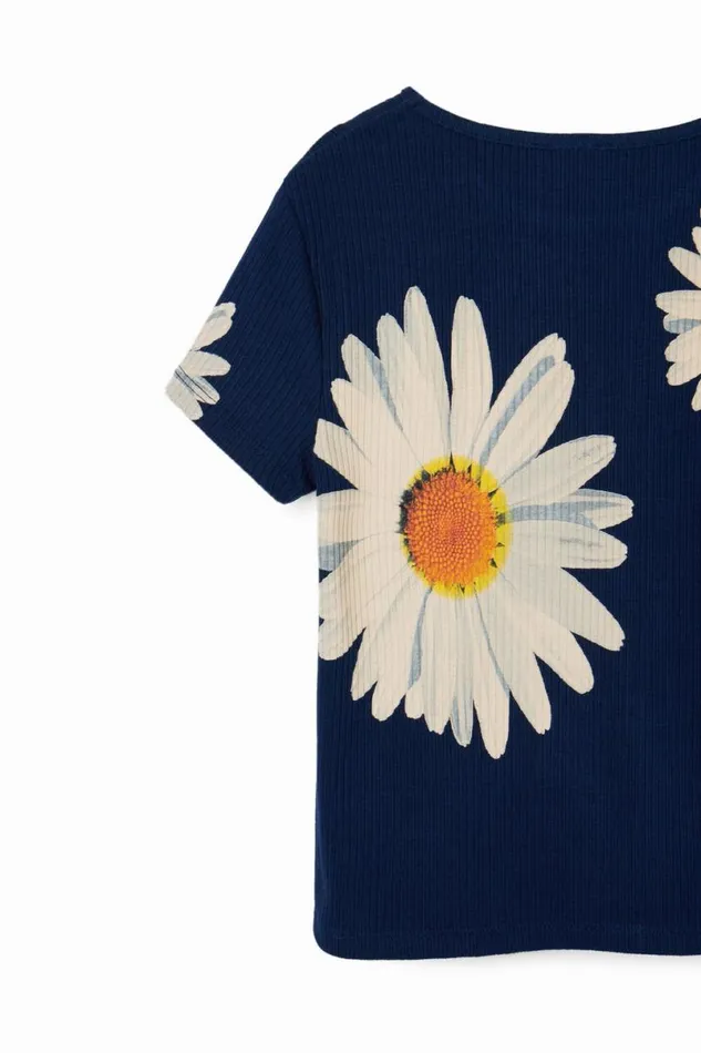 Kids Tshirts And Shirts Desigual Ribbed Daisy Tshirt