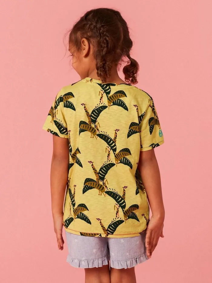 Kids TOPS White Stuff Casey Printed SS T Shirt Yellow Multi Kids TOPS White Stuff Casey Printed SS T Shirt Yellow Multi